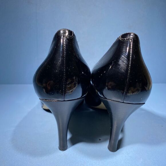 Cole Haan Women's Black Peep Toe Heels - Picture 5 of 8